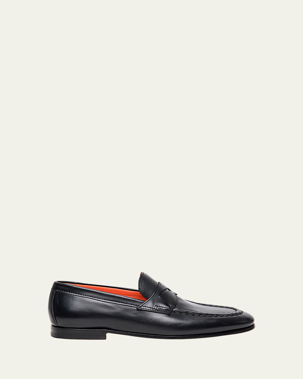 Santoni Men's Door Leather Penny Loafers