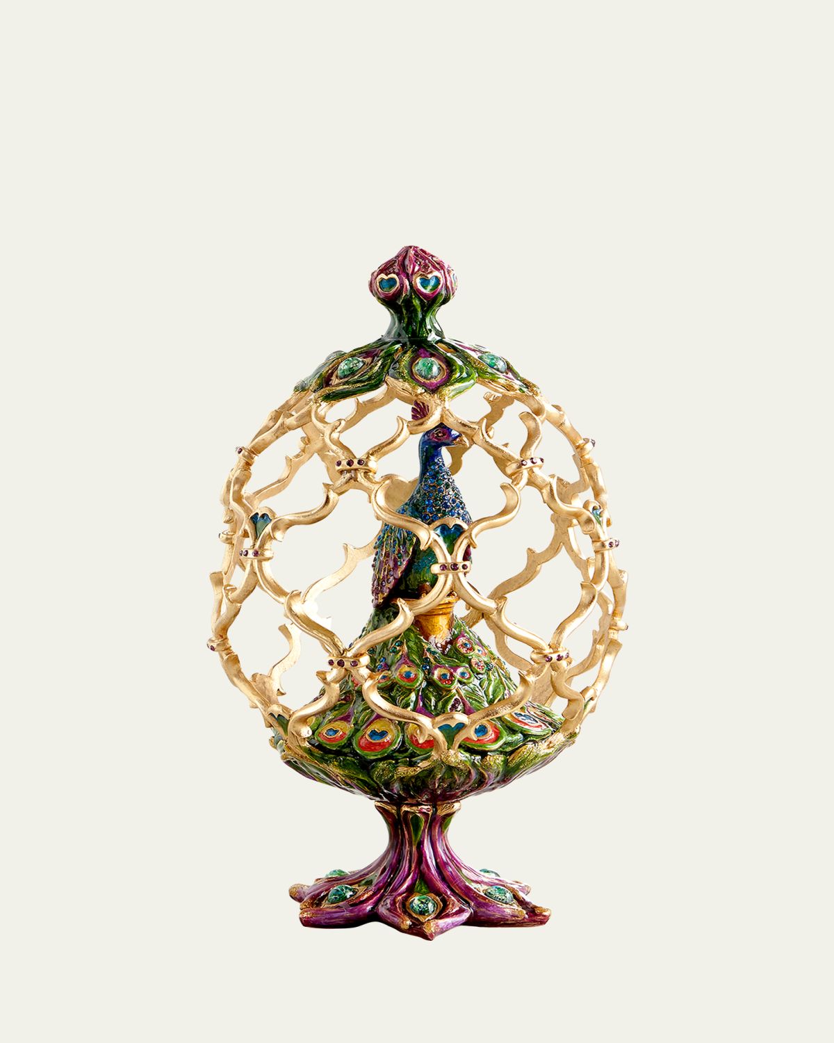 Jay Strongwater Decorative Peacock Egg | Thumbnail 5