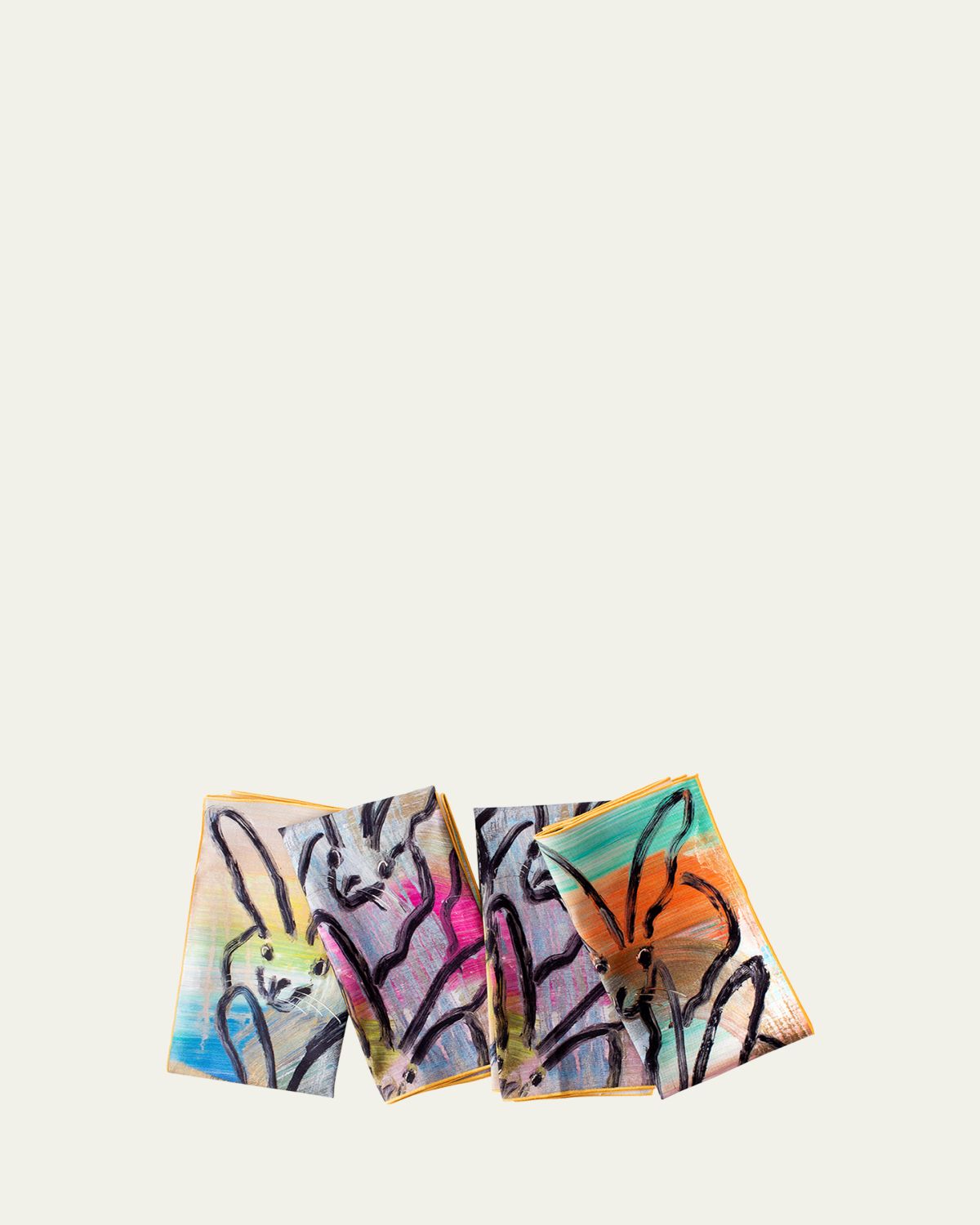 Hunt Slonem Lucky Bunny Cotton Dinner Napkin