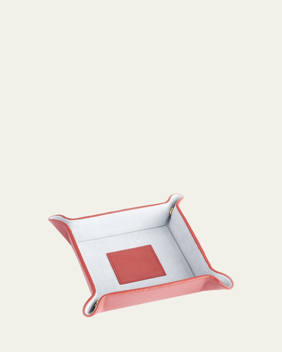 ROYCE New York Personalized Suede & Leather Catchall Valet Tray