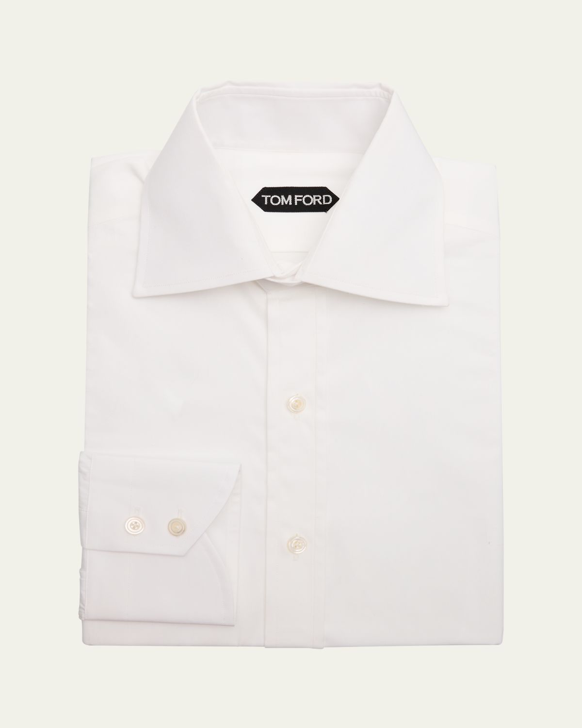 TOM FORD Men's Cotton Barrel-Cuff Dress Shirt