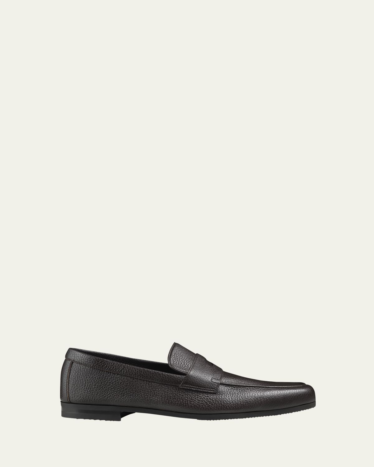 John Lobb Men's Thorne Soft Textured Leather Penny Loafers | Thumbnail 4 John Lobb Men's Thorne Soft Textured Leather Penny Loafers | Thumbnail 4