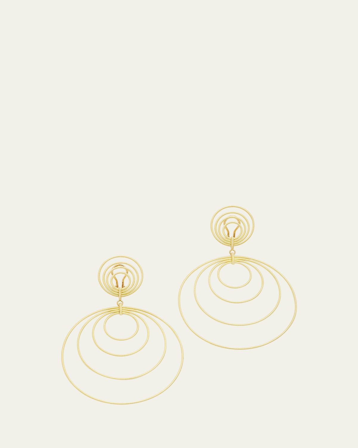 Buccellati Waikiki 18K Yellow Gold Circle Drop Earrings