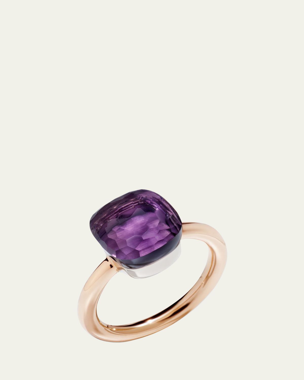 Pomellato Nudo Classic 18k Rose Gold Amethyst Ring