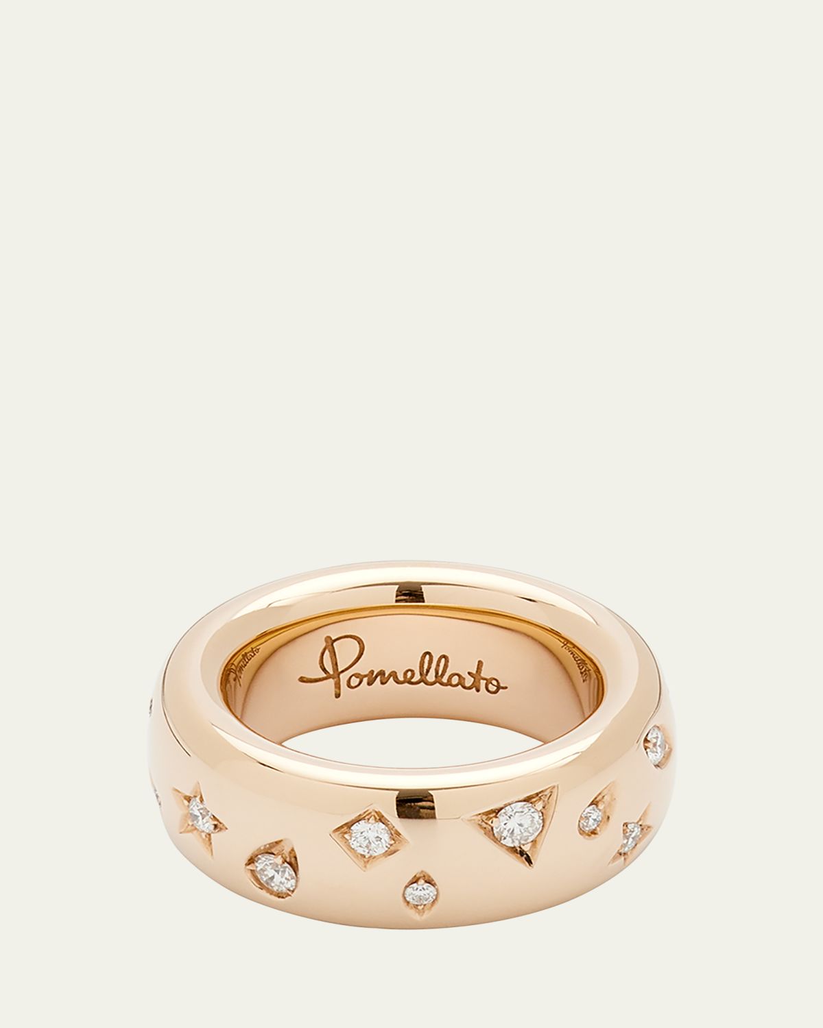 Pomellato 18K Rose Gold ICONICA Ring with Diamonds, 0.66tcw