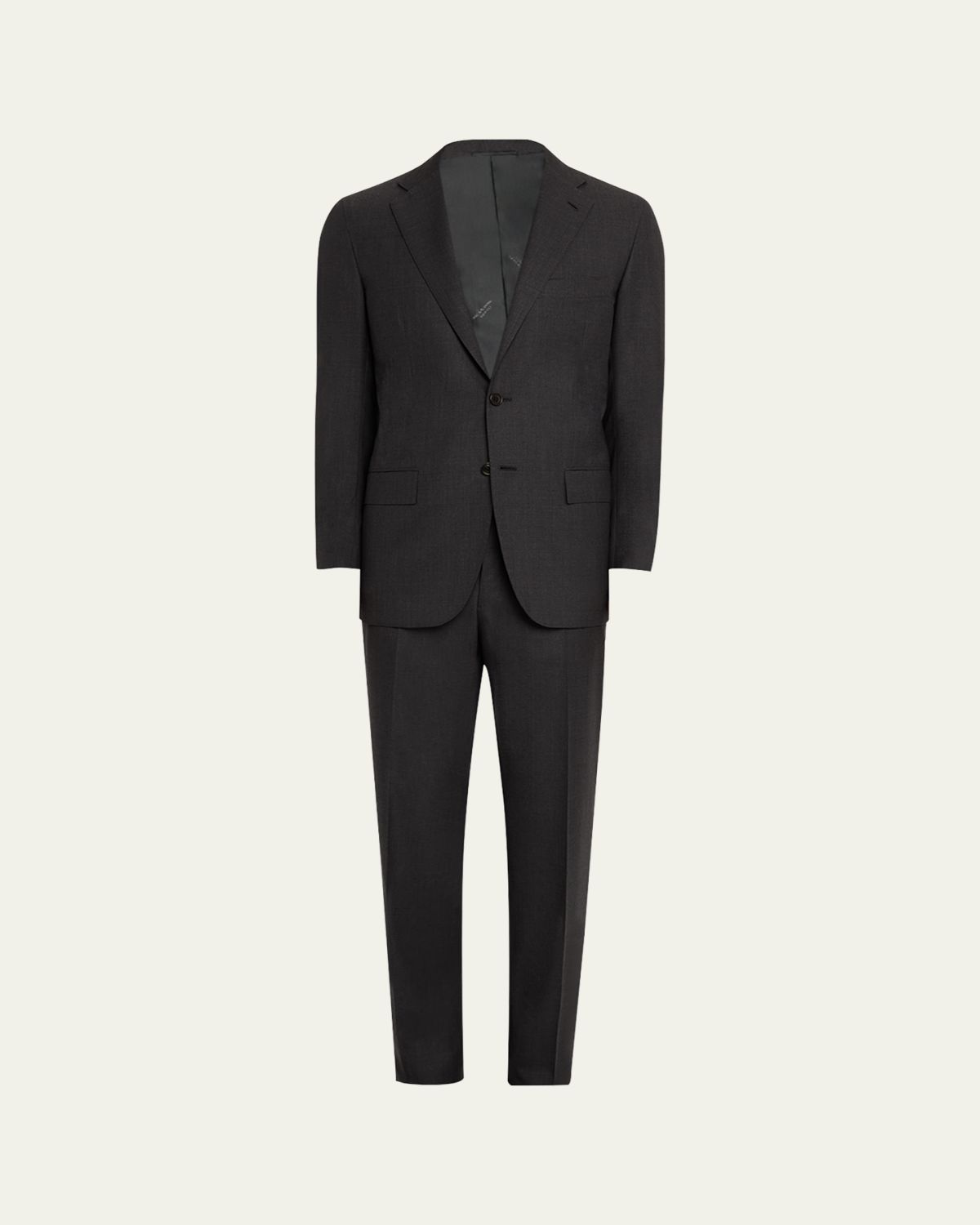 Kiton Men's Solid Wool-Silk Suit