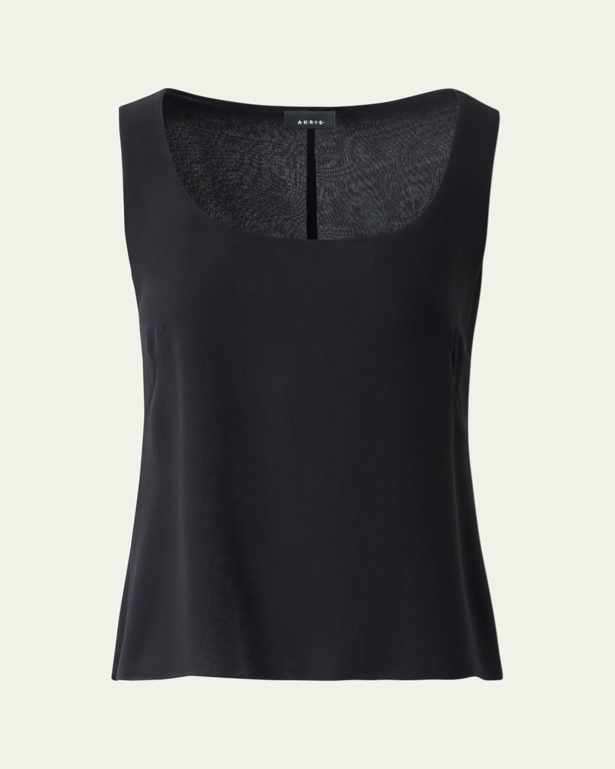 Akris Scoop-Neck Silk Georgette Tank Top | Thumbnail 6