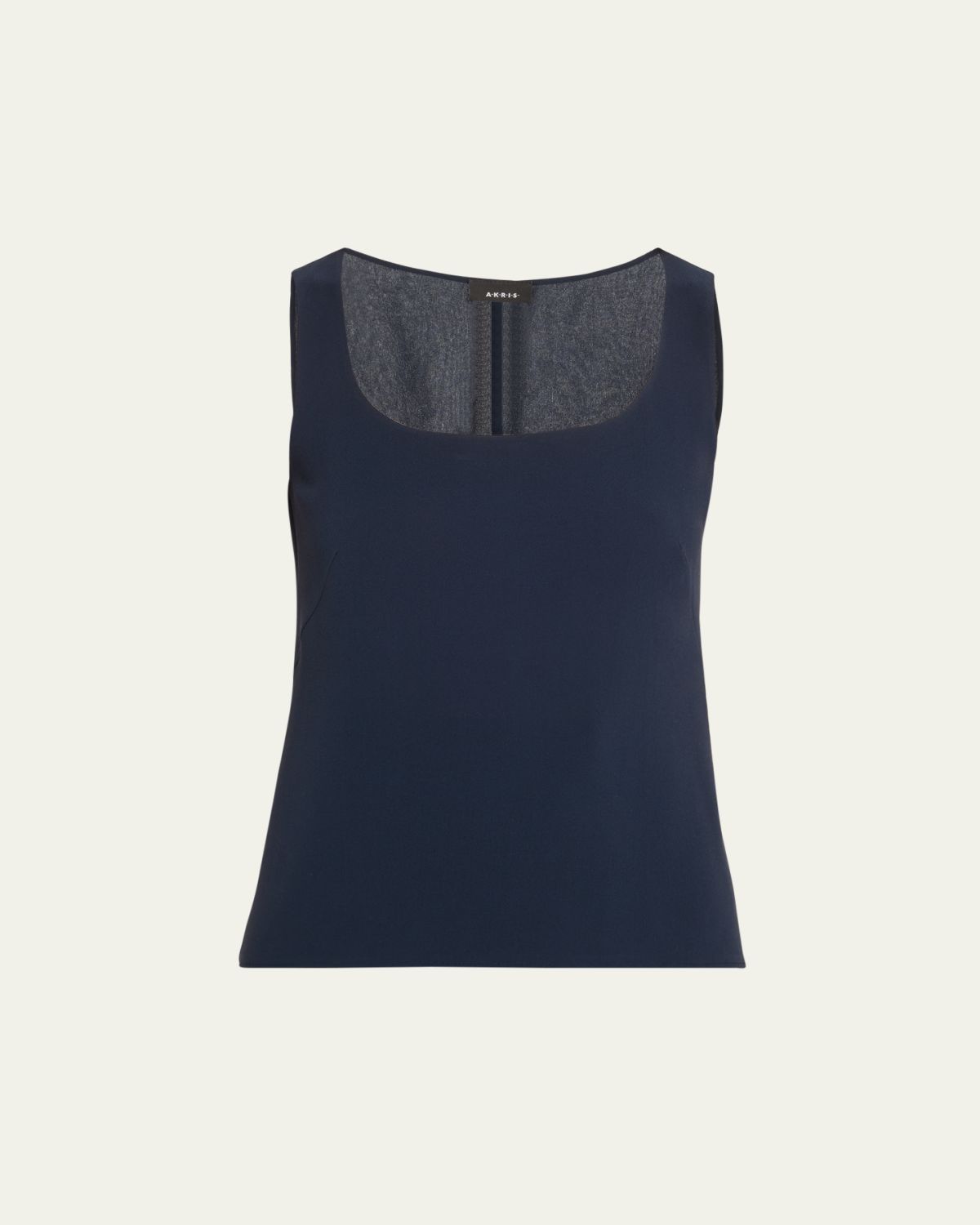 Akris Scoop-Neck Silk Georgette Tank Top