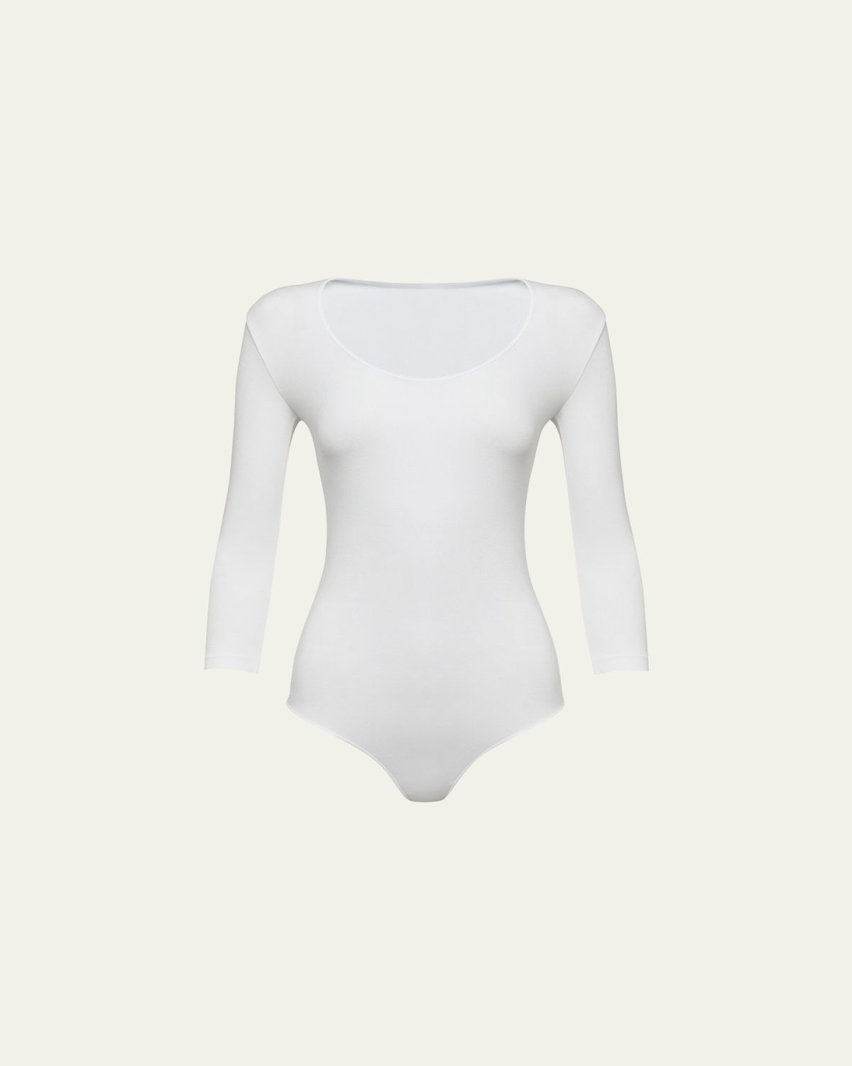 Wolford Tokio 3/4-Sleeve Thong Bodysuit