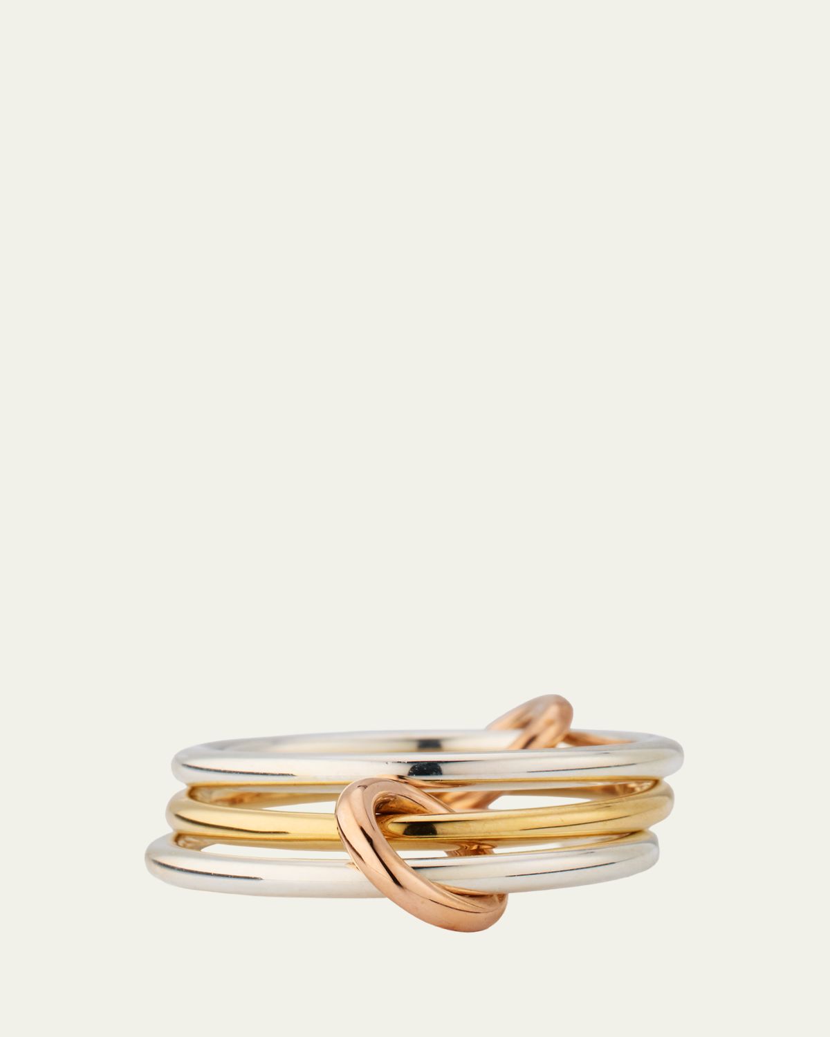 Spinelli Kilcollin Solarium MX Silver and Gold 3-Link Ring