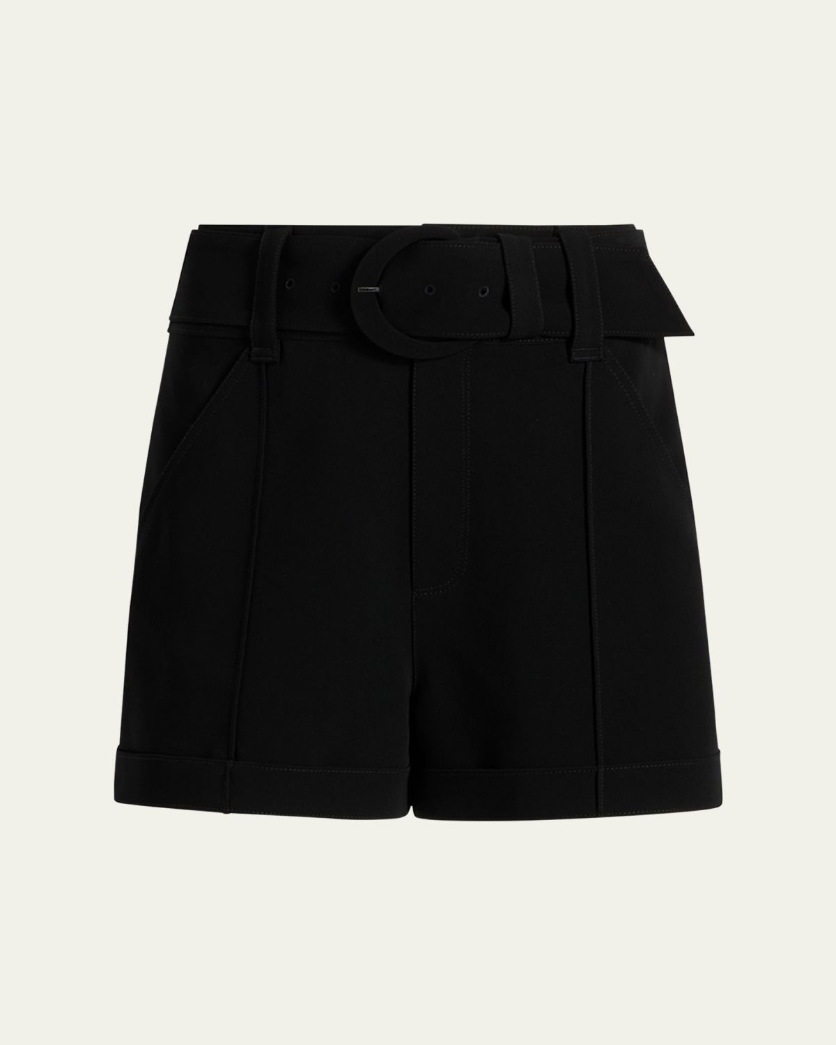 Cinq a Sept Aldi Belted High-Rise Stitched Shorts | Thumbnail 10 Cinq a Sept Aldi Belted High-Rise Stitched Shorts | Thumbnail 10