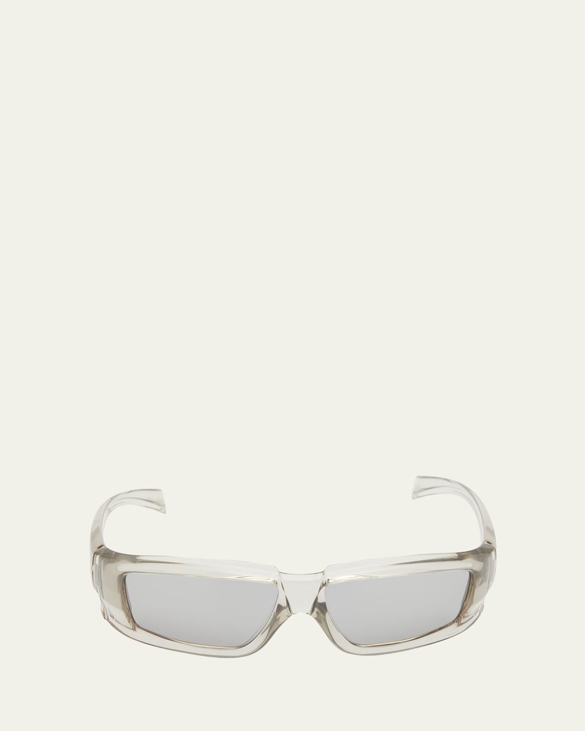 Rick Owens Men's Rick Clear Frame Square Sunglasses