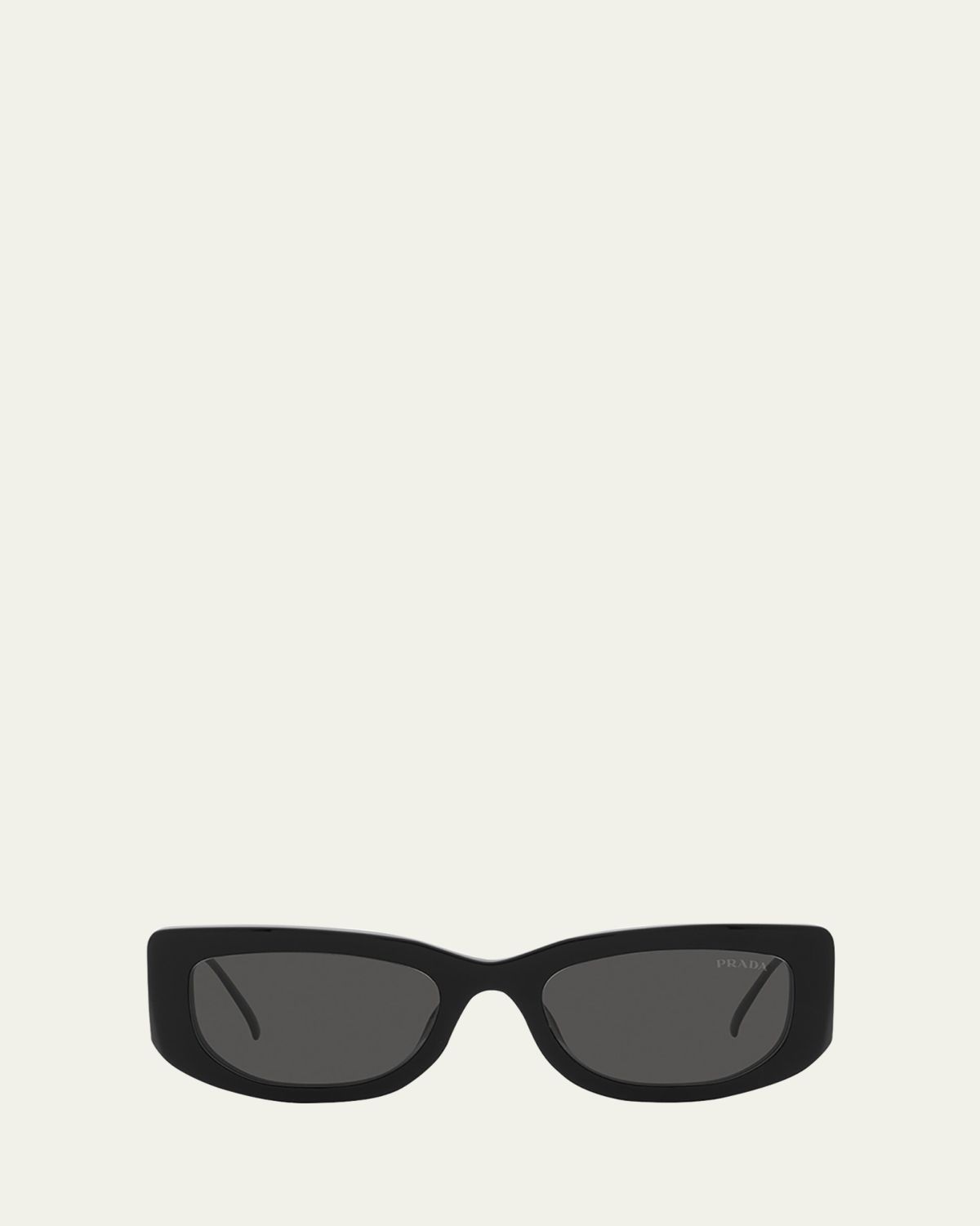 Prada Triangle Logo Rectangle Acetate & Metal Sunglasses - Women's Accessories
