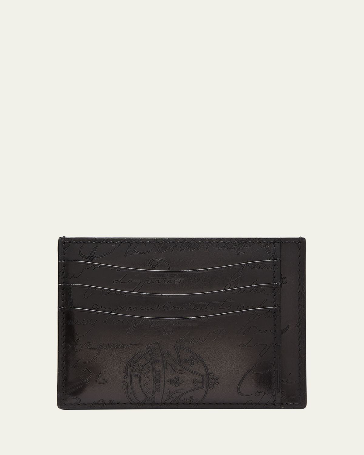 Berluti Men's Bambou Tetris Scritto Leather Card Holder