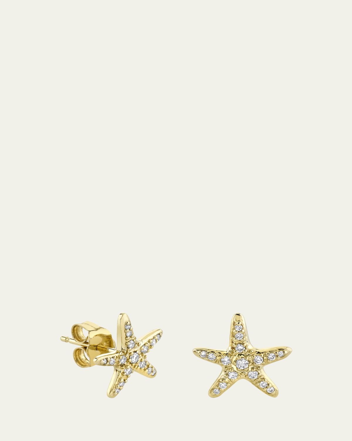 Sydney Evan 14K Yellow Gold Starfish Stud Earring, Single | Thumbnail 5