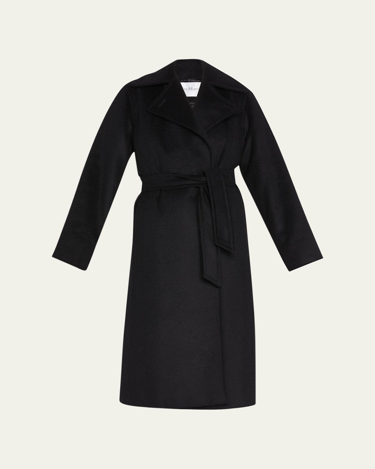 Max Mara Manuela Wool Wrap Coat, Black