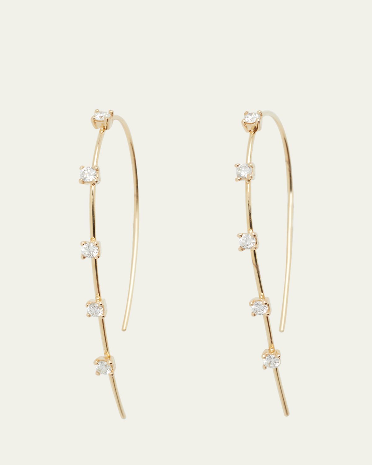 Lana 14K Gold Small Multi Solo Hooked on Hoop Earrings