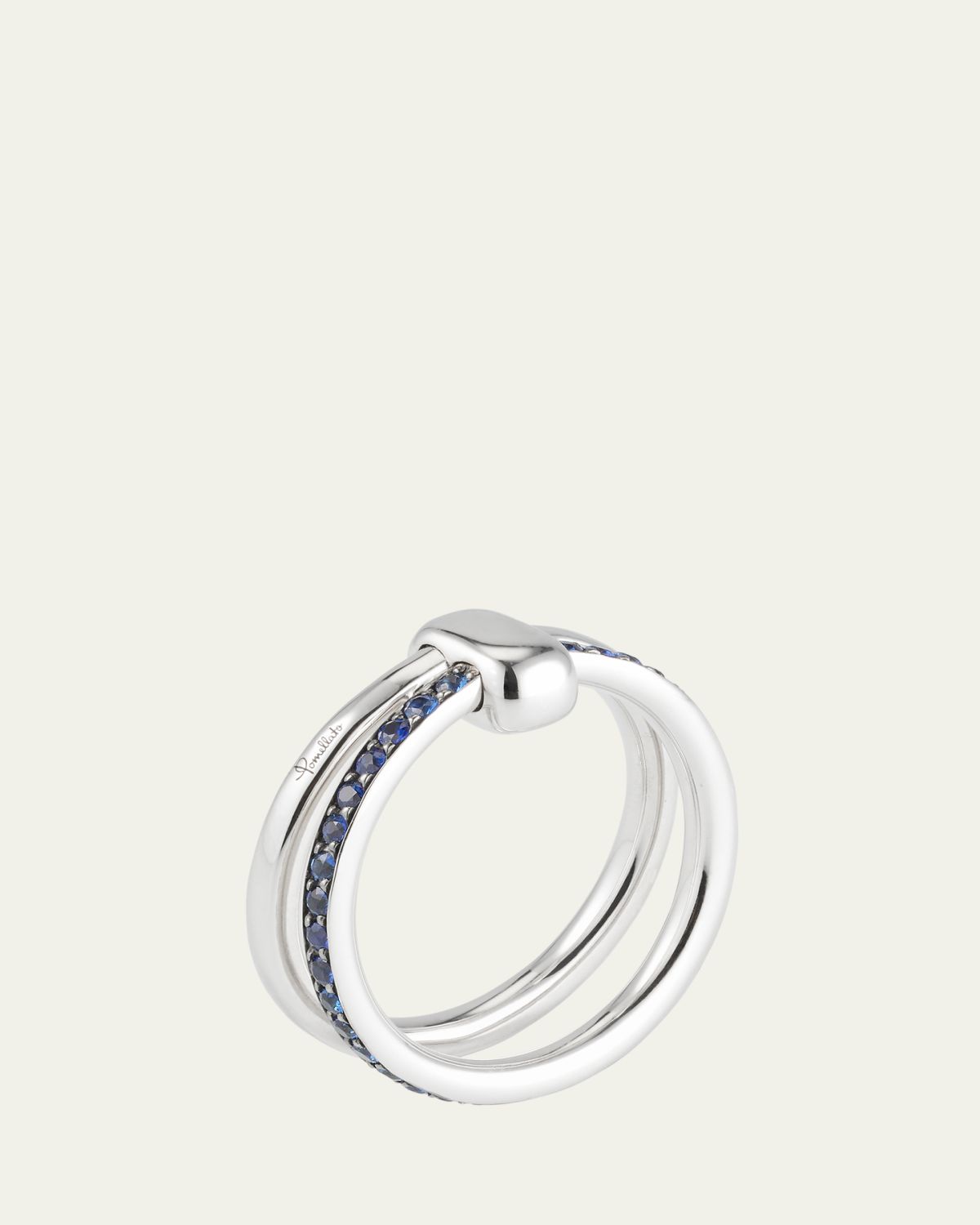 Pomellato Iconica 18k White Gold Sapphire Ring