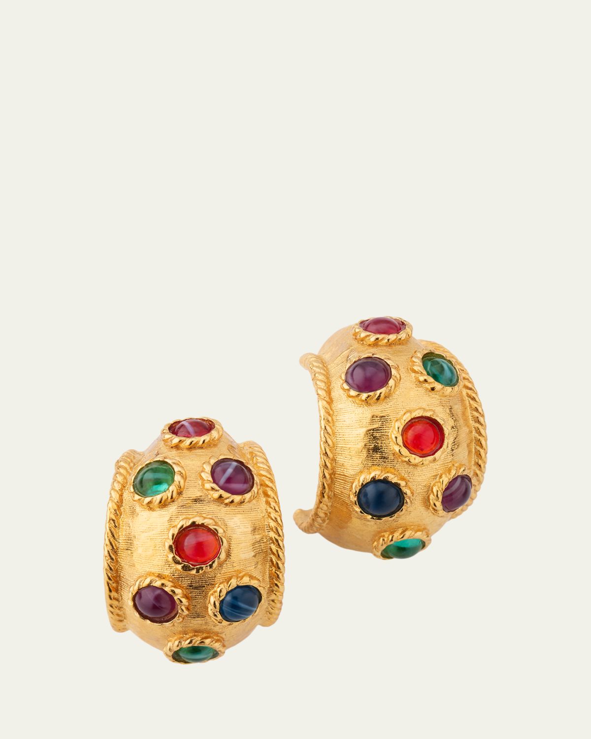 Ben-Amun Byzantine Multi-Stone Hoop Earrings | Thumbnail 5