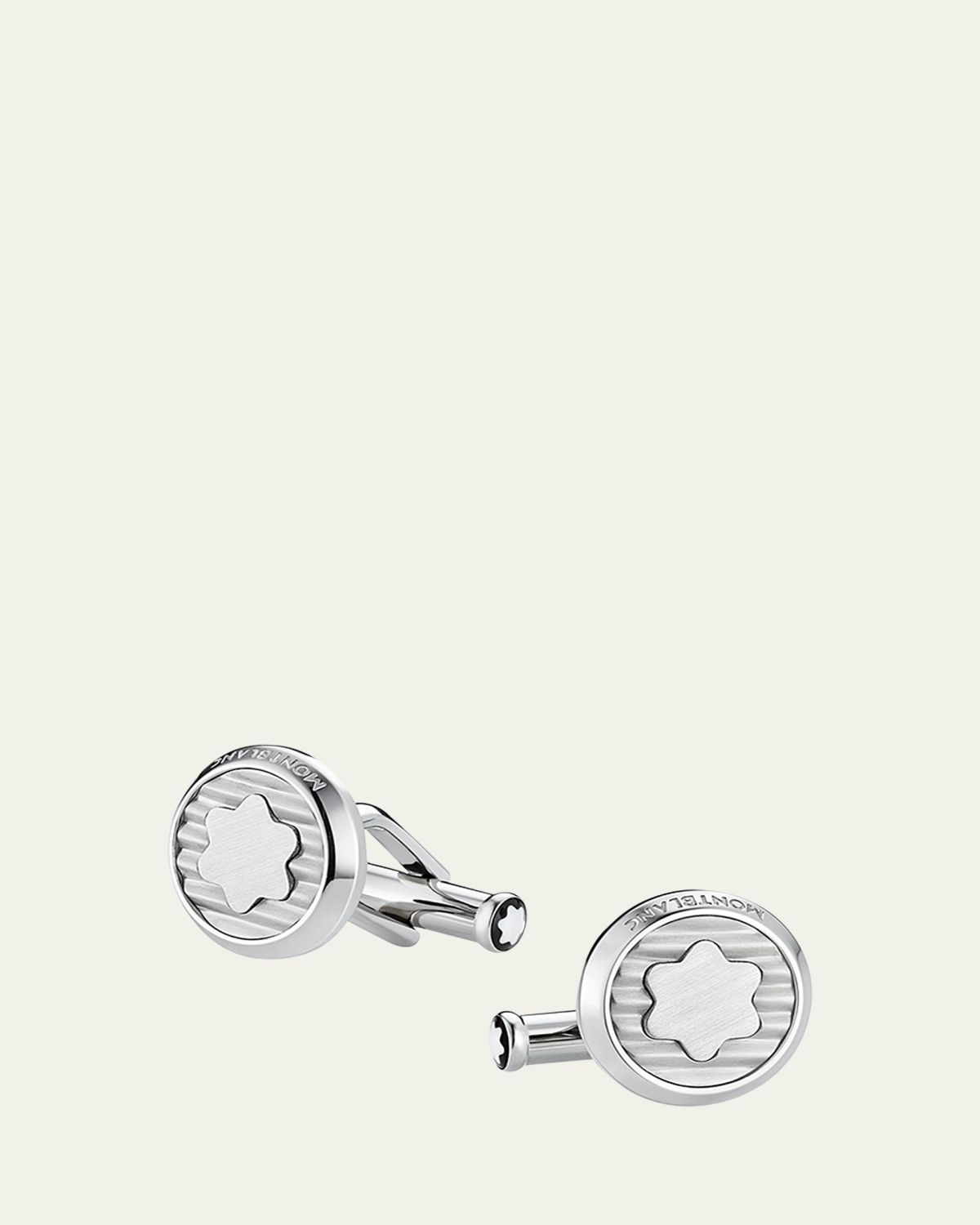 Montblanc Men's Stainless Steel Snowcap Emblem Cufflinks | Thumbnail 3 Montblanc Men's Stainless Steel Snowcap Emblem Cufflinks | Thumbnail 3