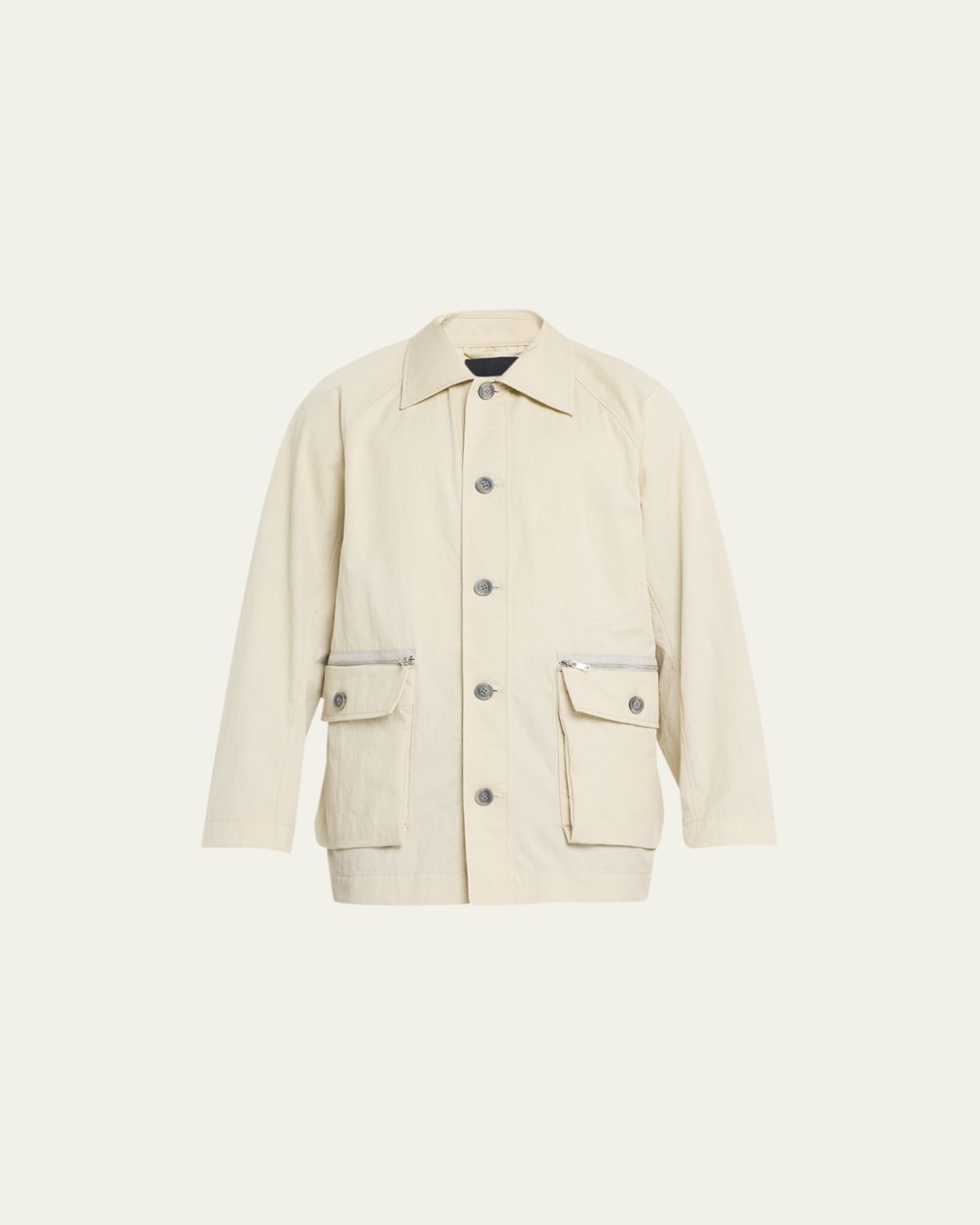 3.1 Phillip Lim Men's Twill Button-Front Chore Coat