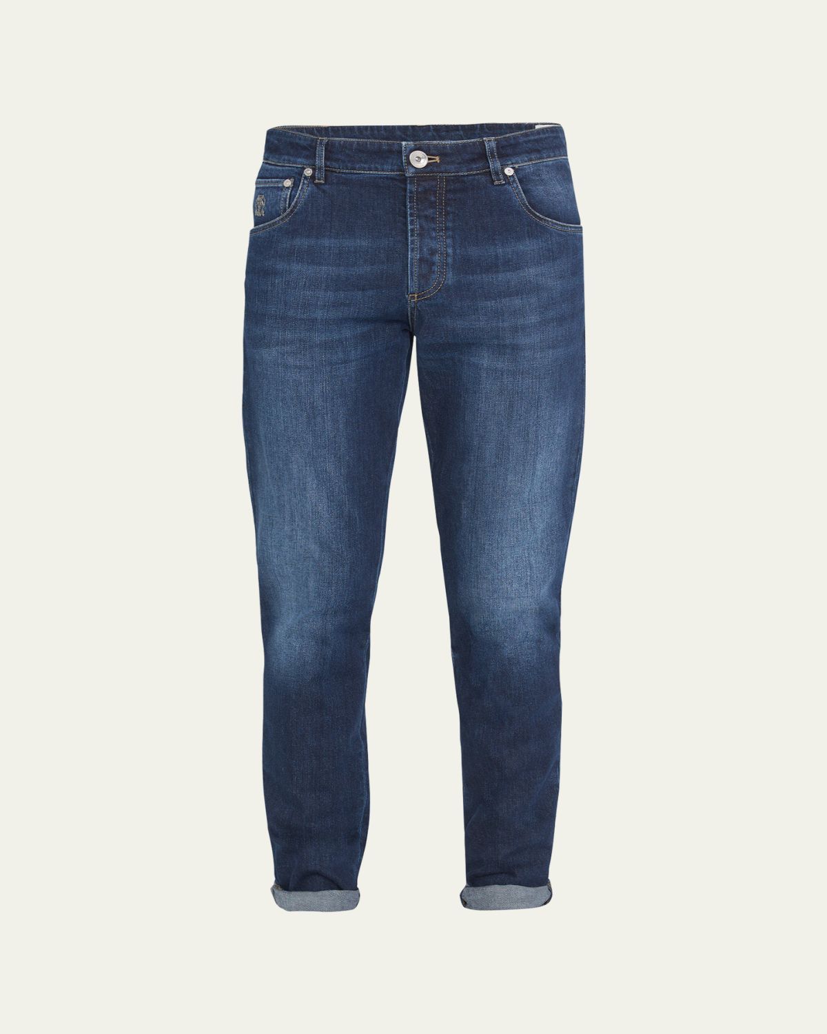 Brunello Cucinelli Men's 5-Pocket Denim Jeans | Thumbnail 6 Brunello Cucinelli Men's 5-Pocket Denim Jeans | Thumbnail 6
