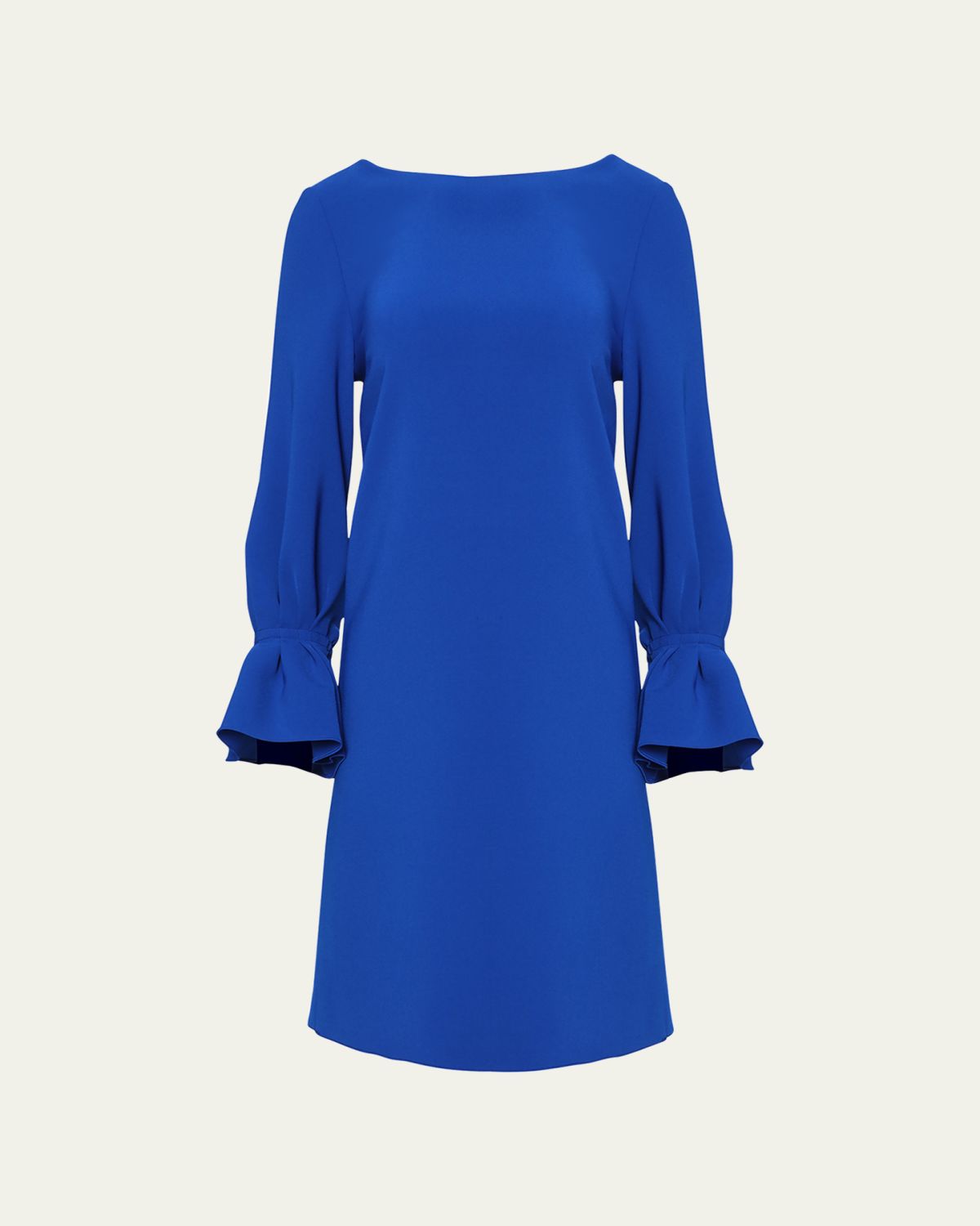 Carolina Herrera Ruffle-Cuff Shift Dress