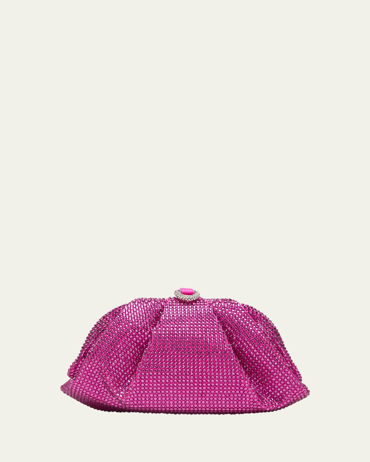 Judith Leiber Couture Gemma Pleated Crystal Clutch Bag - Women's Clothing