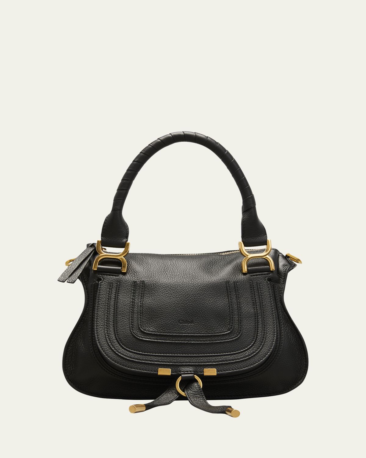 Chloe Marcie Small Satchel Bag in Grained Calfskin
