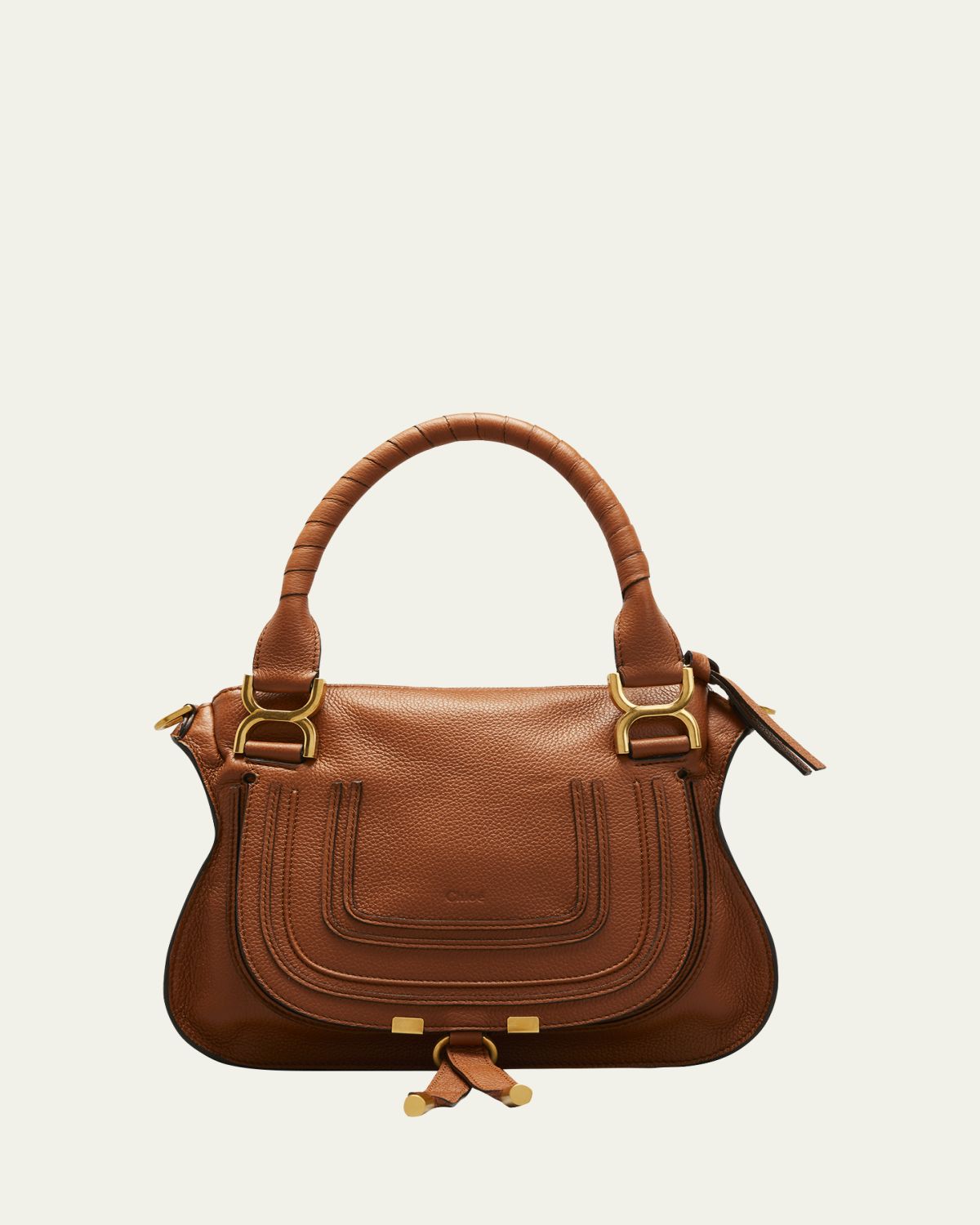 Chloe Marcie Small Satchel Bag in Grained Calfskin