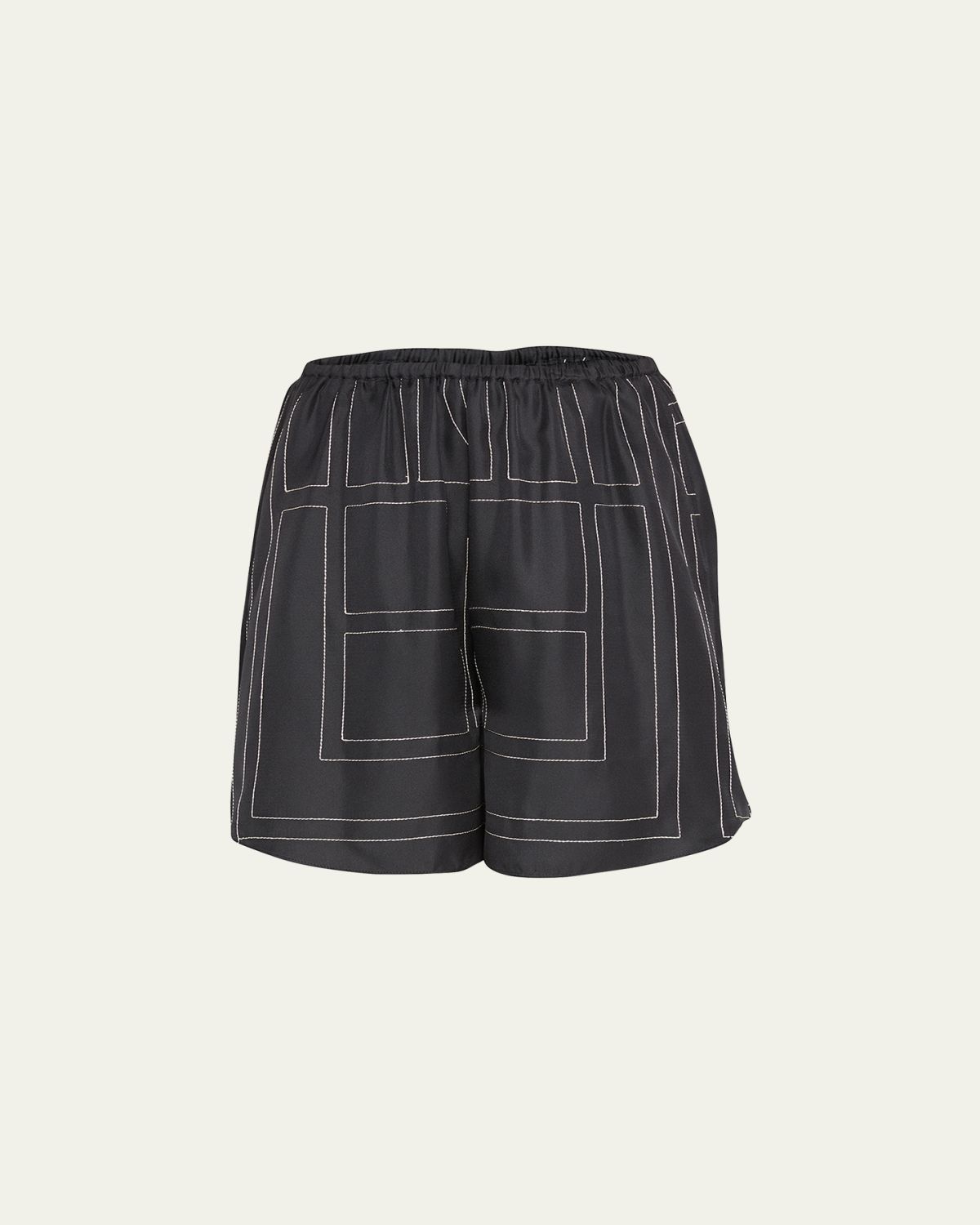 Toteme Monogram Silk Twill PJ Shorts | Thumbnail 6