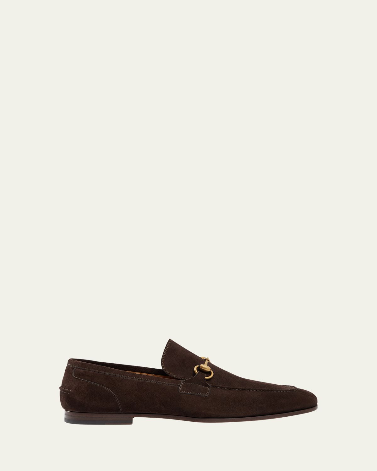 Gucci Men's Jordaan Suede Bit Loafers