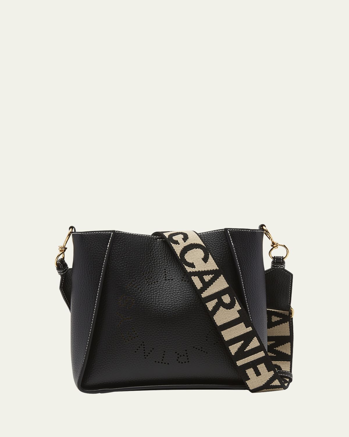 Stella McCartney Mini Logo Grain Vegan Leather Crossbody Bag