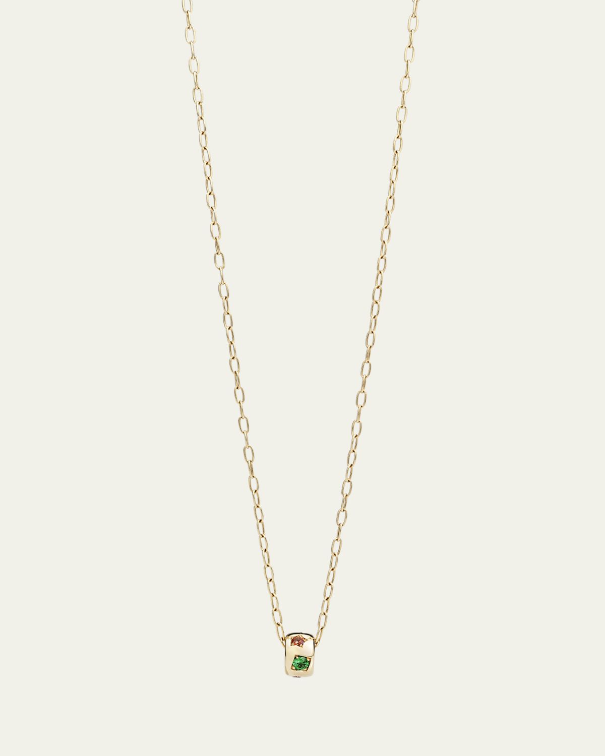 Pomellato 18K Rose Gold Iconica Fancy-Set Multi Gemstone Pendant Necklace