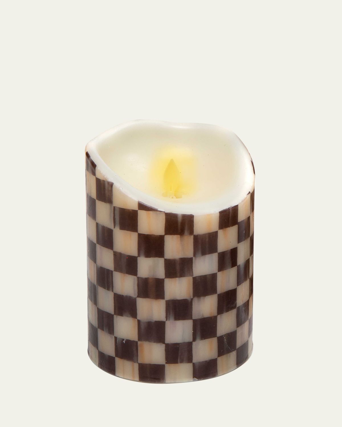 MacKenzie-Childs 6" Courtly Check Flicker Pillar | Thumbnail 4 MacKenzie-Childs 6" Courtly Check Flicker Pillar | Thumbnail 4