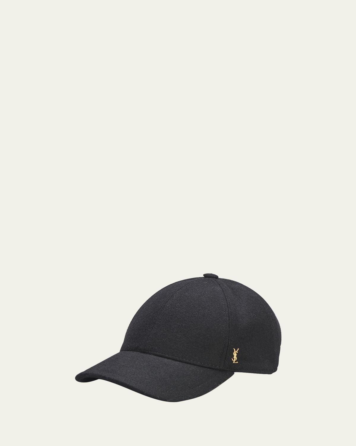Saint Laurent YSL Wool Felt Baseball Cap