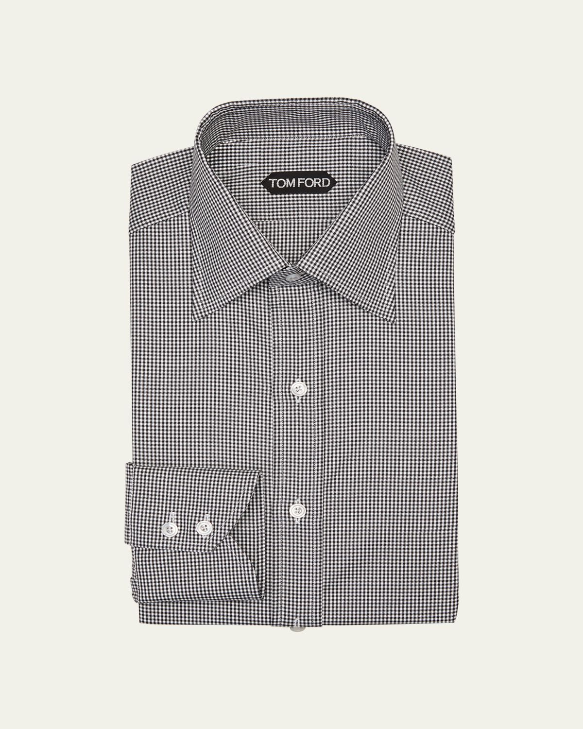 TOM FORD Men's Slim Fit Check Dress Shirt