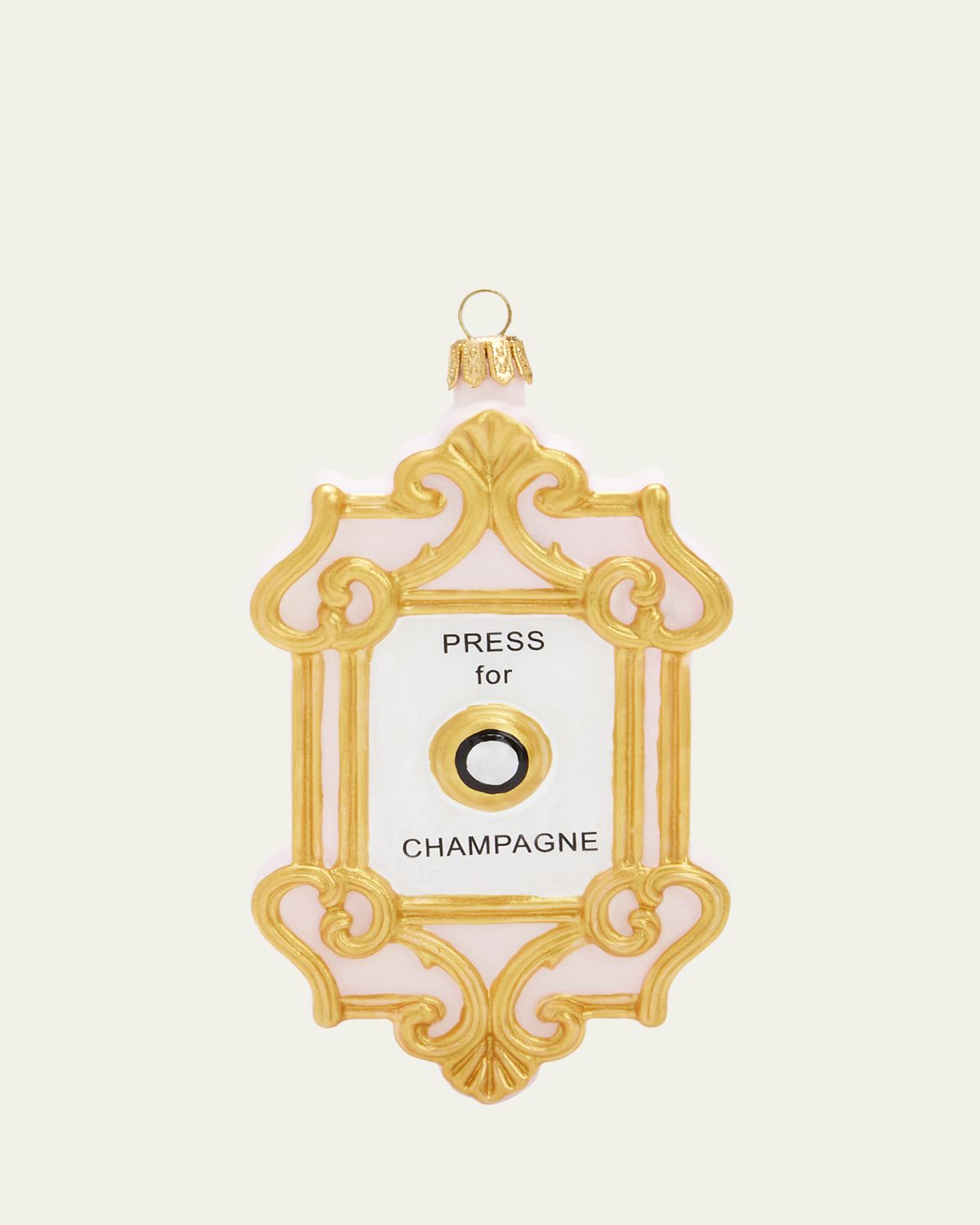 Cody Foster & Co Champagne Button Ornament Christmas