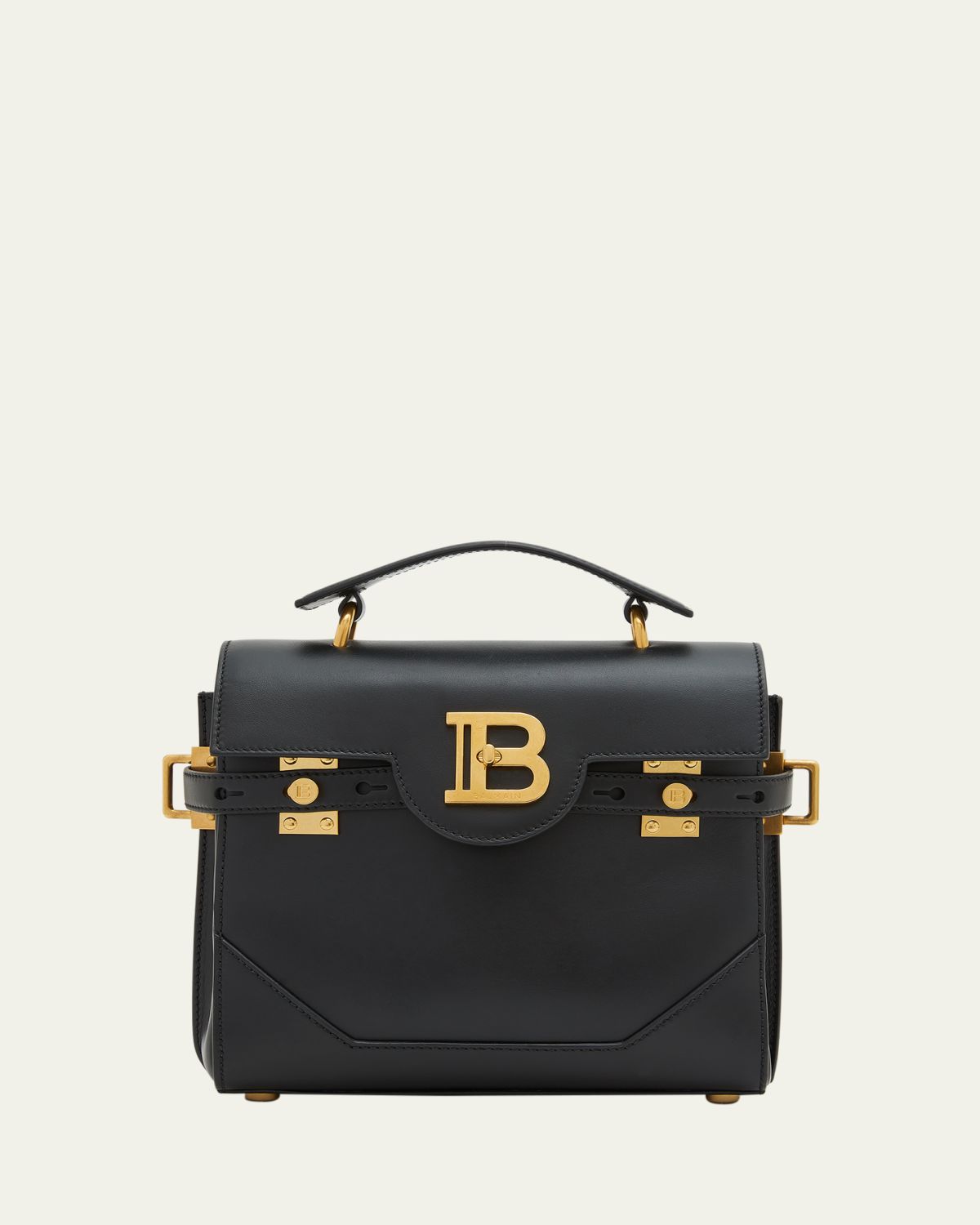 Balmain BBuzz 23 Top-Handle Bag in Leather
