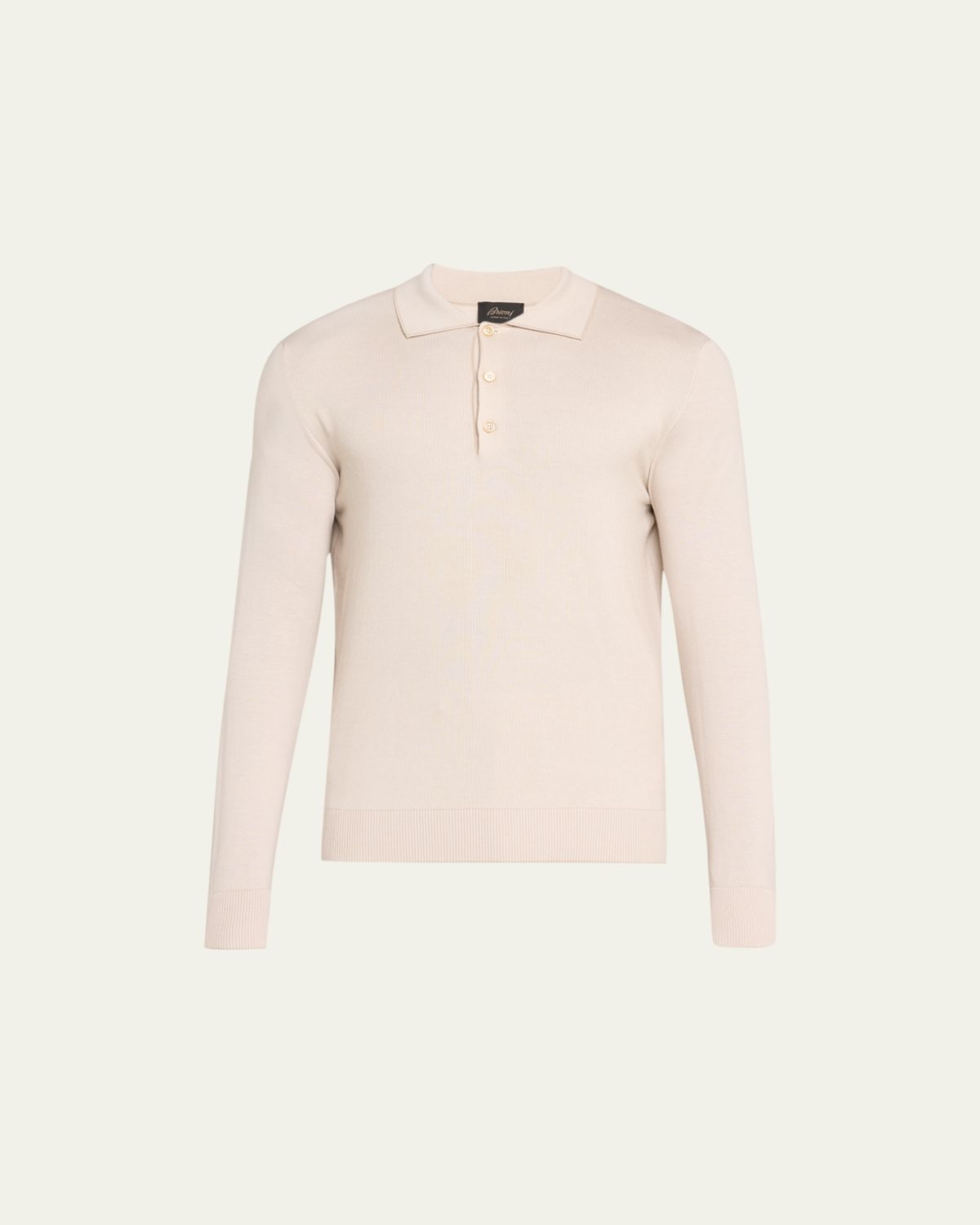 Brioni Men's Wool-Silk Polo Shirt
