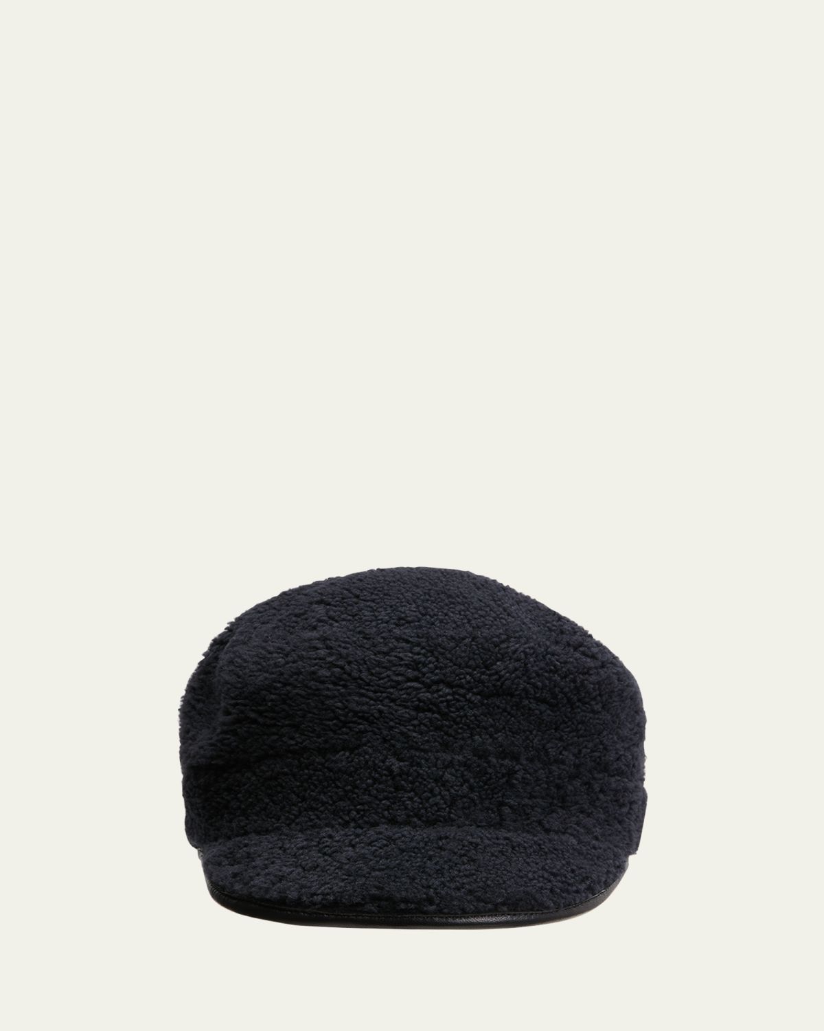 Gushlow and Cole Curly Merino Shearling & Leather Cap