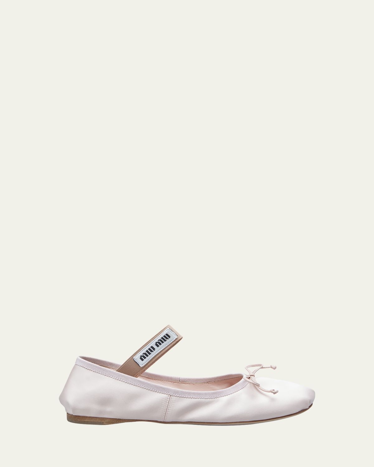 Miu Miu Satin Bow Ballerina Flats