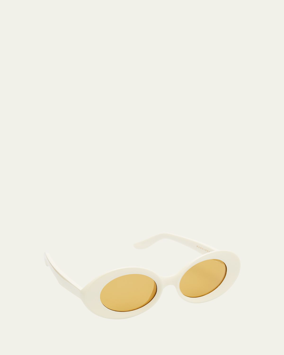 LAPIMA Mirrored Oval Acetate Sunglasses