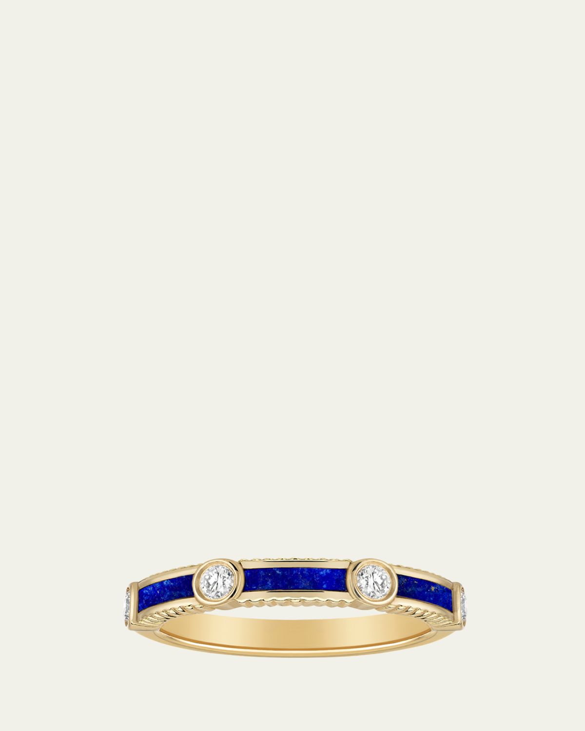 Viltier Rayon Ring in Lapis Lazuli, Yellow Gold and Diamonds