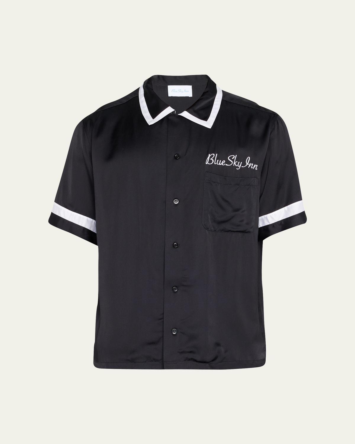 Blue Sky Inn Men's Waiter Contrast-Trim Camp Shirt