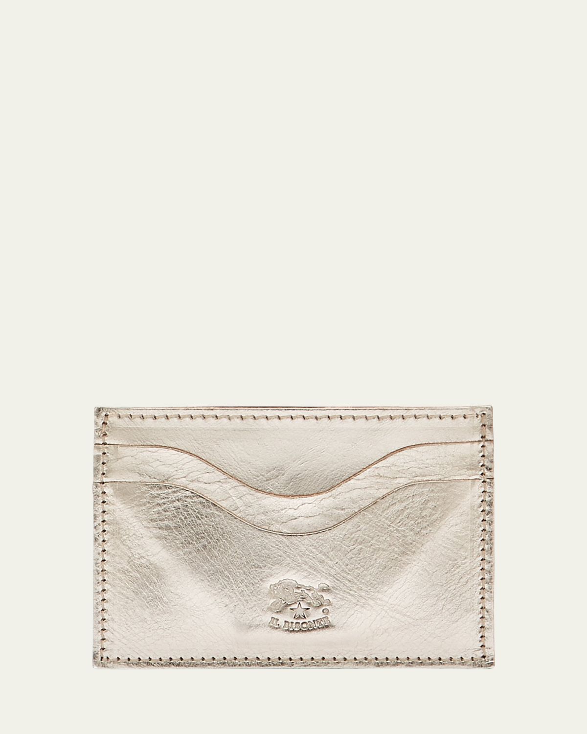 Il Bisonte Salina Metallic Leather Card Case