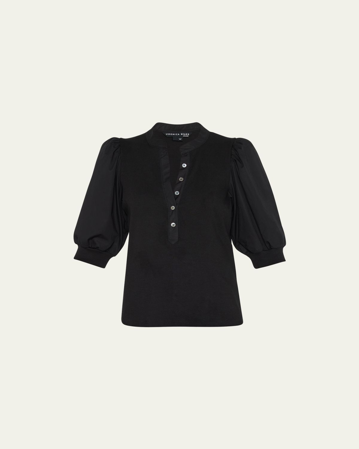 Veronica Beard Coralee Puff Sleeve Button-Front Top | Thumbnail 6 Veronica Beard Coralee Puff Sleeve Button-Front Top | Thumbnail 6