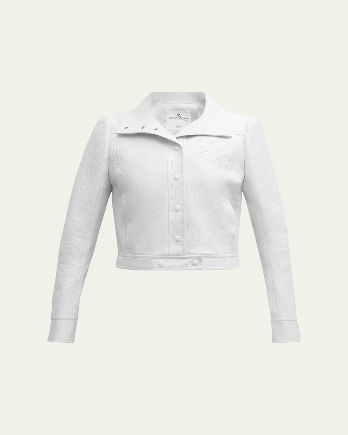 Courreges Textured Vinyl Crop Jacket