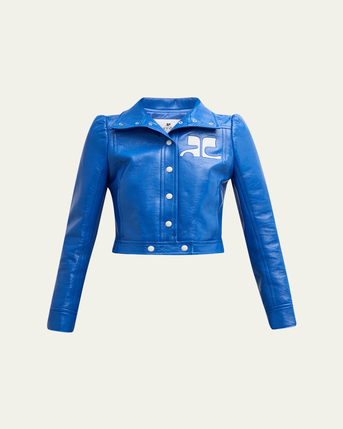 Courreges Textured Vinyl Crop Jacket
