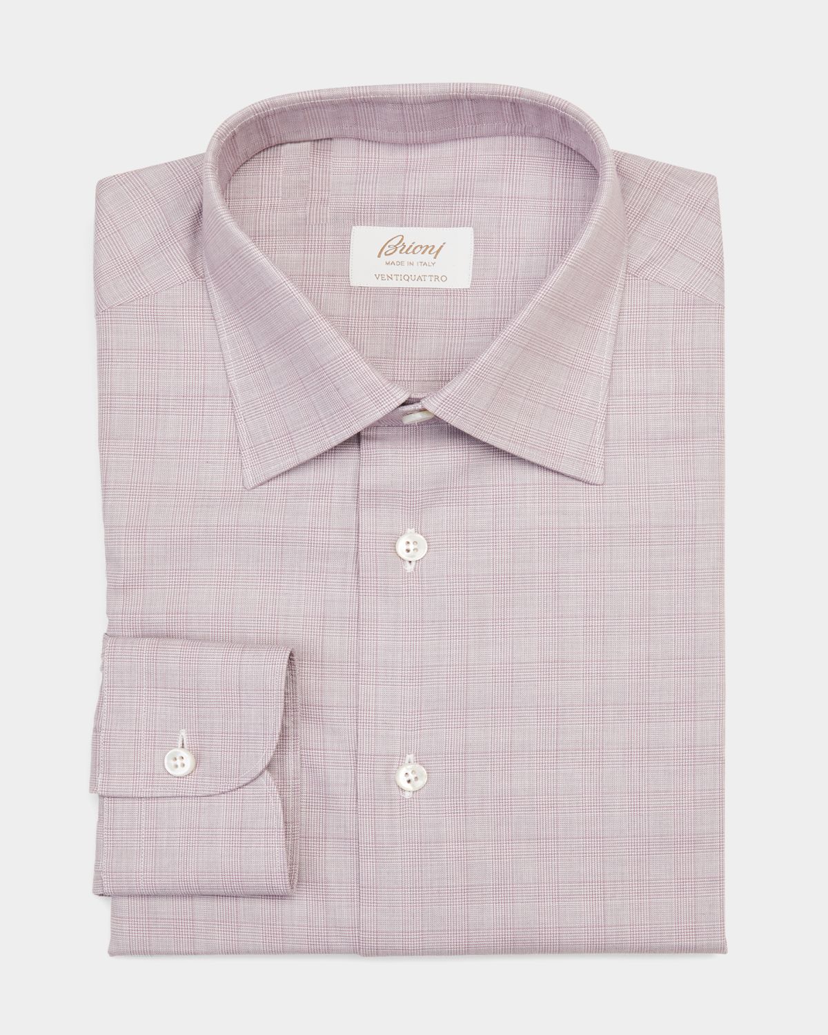 Brioni Men's Plaid-Print Dress Shirt - Women's Clothing